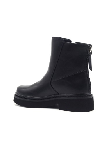 4US By Paciotti Damenstiefelette aus Öko-Leder mit Maxi-Metalllogo