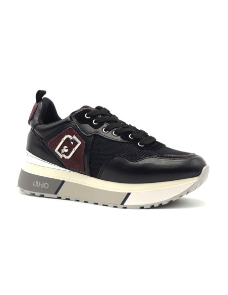 Baskets à lacets en cuir pour femme Liu Jo Maxi Wonder 01