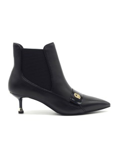Liu Jo Deva 04 ankle boot in nappa leather with patent leather detail