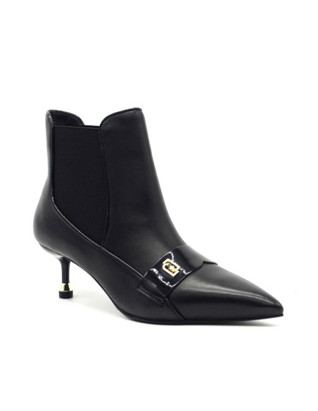 Bottine Liu Jo Deva 04 en cuir nappa avec détail en cuir verni