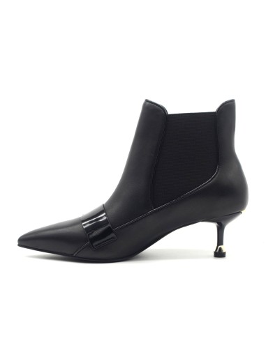 Bottine Liu Jo Deva 04 en cuir nappa avec détail en cuir verni