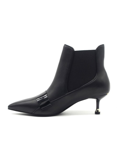 Bottine Liu Jo Deva 04 en cuir nappa avec détail en cuir verni