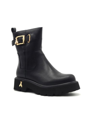 Botines de piel Patrizia Pepe para niña y mujer con cinturón