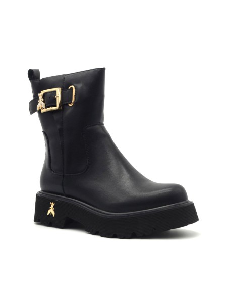 Botines de piel Patrizia Pepe para niña y mujer con cinturón