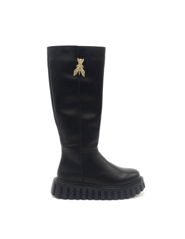 Bottes en cuir Patrizia Pepe pour filles et femmes avec maxi logo
