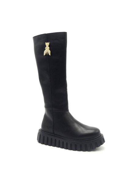 Patrizia Pepe stivale ragazza e donna in pelle con maxi logo