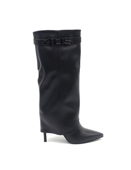 Botte en similicuir pour femme 4US by Paciotti avec tige retroussée