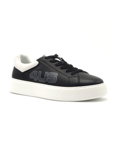4US by Paciotti men's lace-up leather sneaker with logo