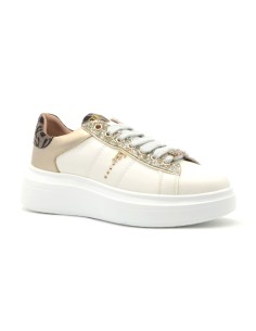 Ferré Loren model women's lace-up sneaker with jewel charms 2