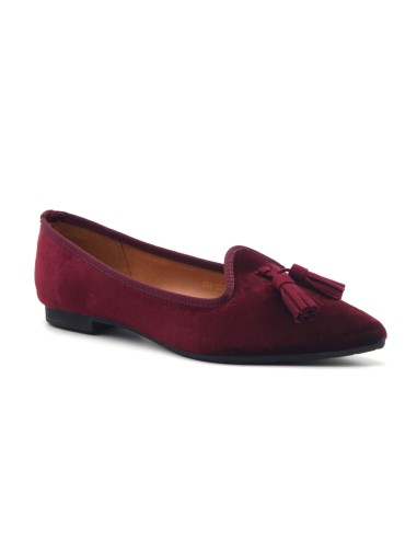 Francesco Milano ballerina donna in velluto con nappine