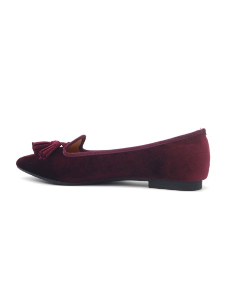 Francesco Milano ballerina donna in velluto con nappine