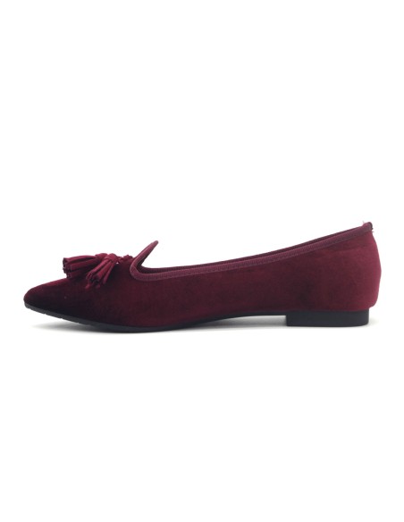 Francesco Milano ballerina donna in velluto con nappine