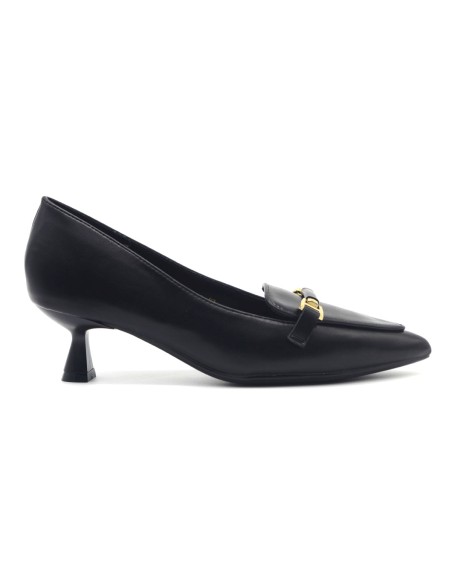 Escarpins décolletés femme Francesco Milano en cuir nappa avec talon bobine