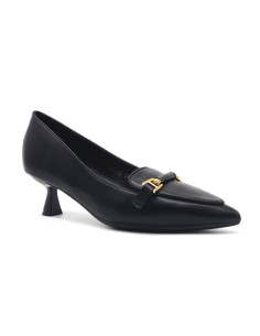 Francesco Milano women's décolleté in nappa leather with spool heel 2