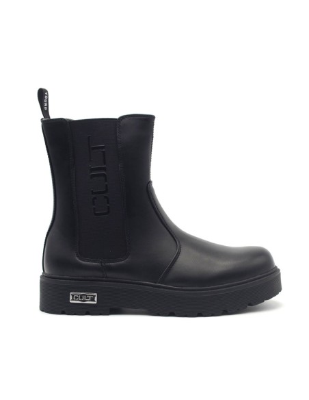 Bottine culte pour filles et femmes en éco-cuir avec logo en relief