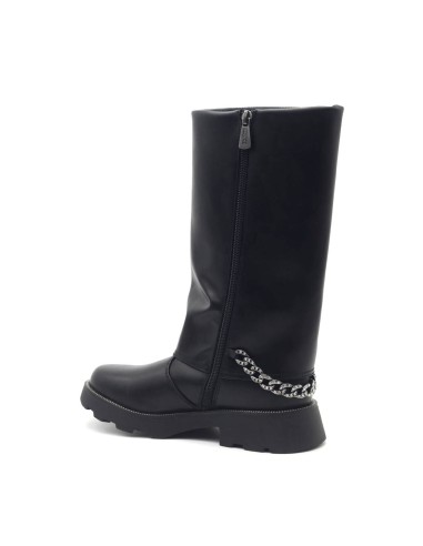 Cult boots for girls and women in eco-leather with turned-up shaft