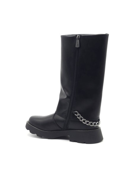 Cult boots for girls and women in eco-leather with turned-up shaft