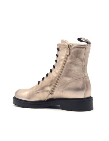 Nero Giardini Damenstiefelette, hergestellt in Italien, aus Metallic-Leder