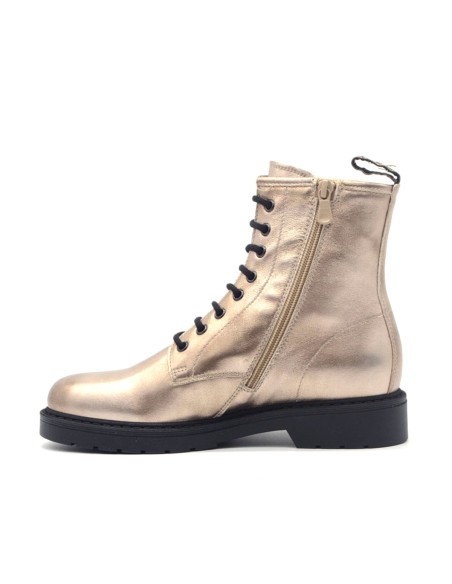 Nero Giardini Damenstiefelette, hergestellt in Italien, aus Metallic-Leder