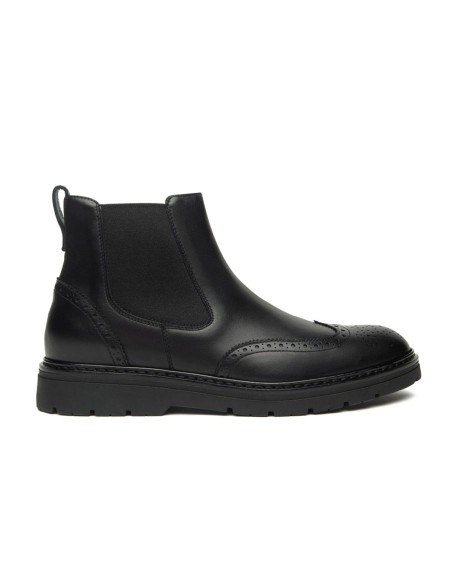 Botín de piel para hombre Nero Giardini, fabricado en Italia.