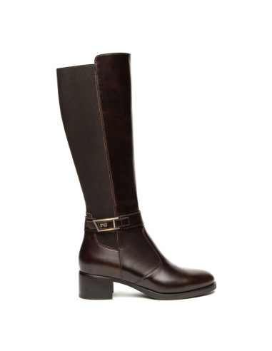 Bottes Nero Giardini pour femmes, fabriquées en Italie, en cuir et tissu