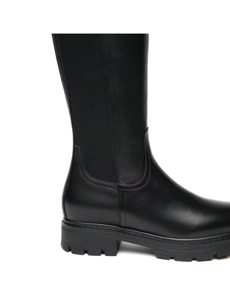 Nero Giardini stivale Made in Italy donna in pelle e tessuto