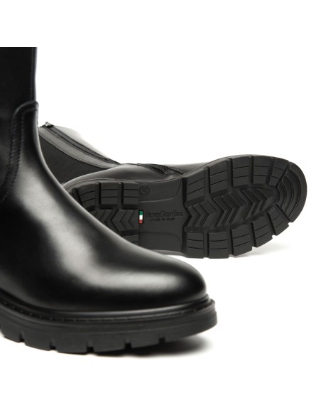 Nero Giardini stivale Made in Italy donna in pelle e tessuto