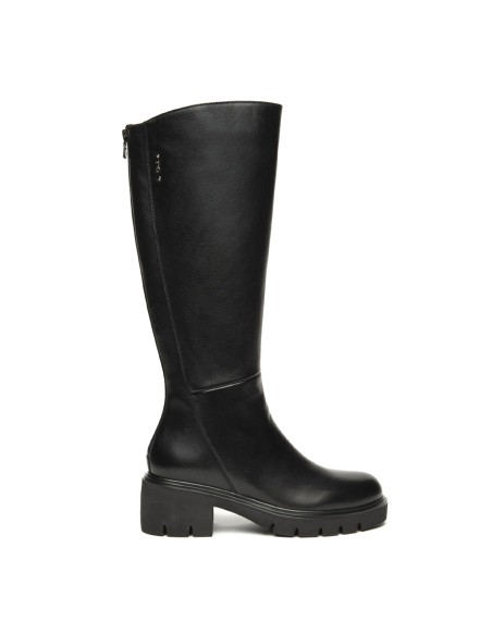 Nero Giardini stivale Made in Italy donna in pelle con logo