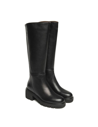 Nero Giardini stivale Made in Italy donna in pelle con logo
