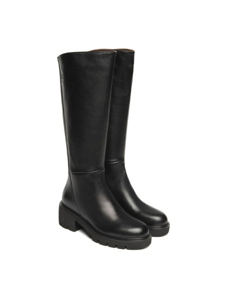 Nero Giardini stivale Made in Italy donna in pelle con logo