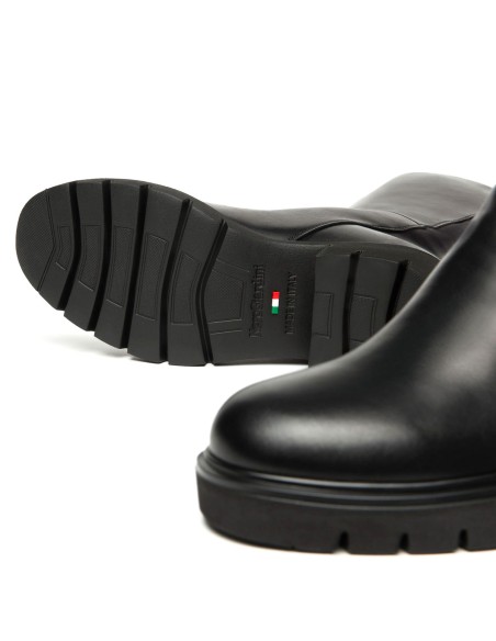 Nero Giardini stivale Made in Italy donna in pelle con logo