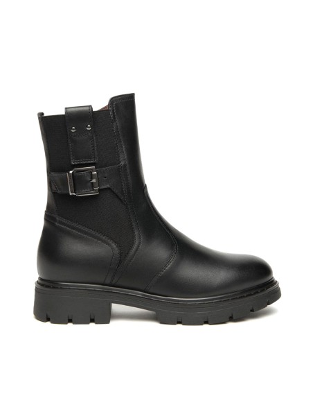 Bottines en cuir pour femme Nero Giardini, fabriquées en Italie, avec boucle