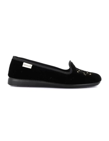 Zapatilla de mujer de terciopelo estilo cardenal modelo Grünland Texi