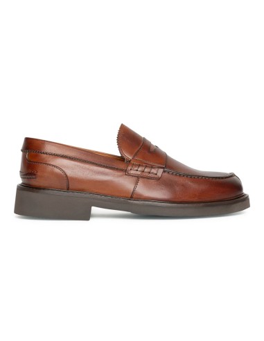 Exton men's college moccasin made in Italy in leather