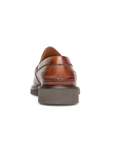 Exton men's college moccasin made in Italy in leather