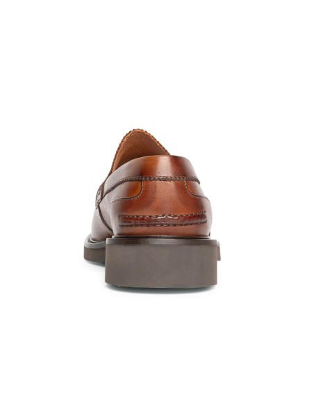 Exton men's college moccasin made in Italy in leather