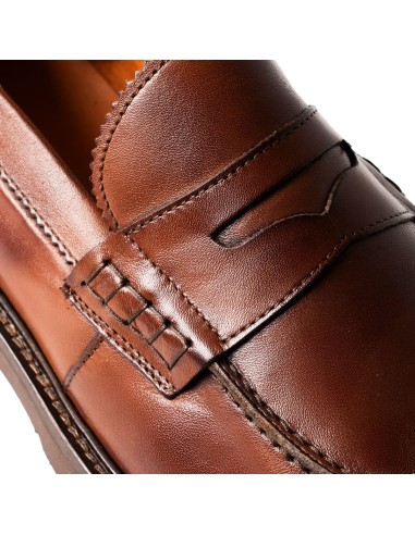 Exton men's college moccasin made in Italy in leather
