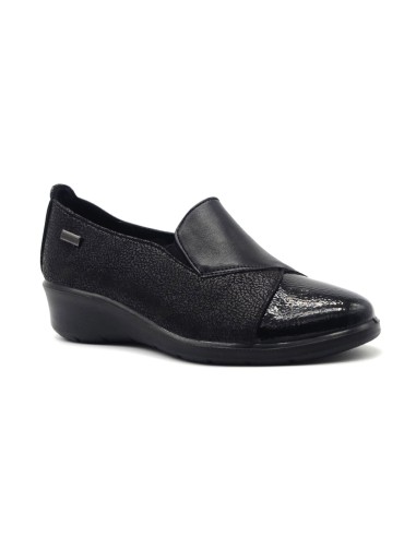Cinzia Soft comfortable slipper moccasin with wedge heel