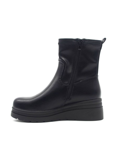 Cinzia Soft women's ankle boot in faux leather with elasticated leg