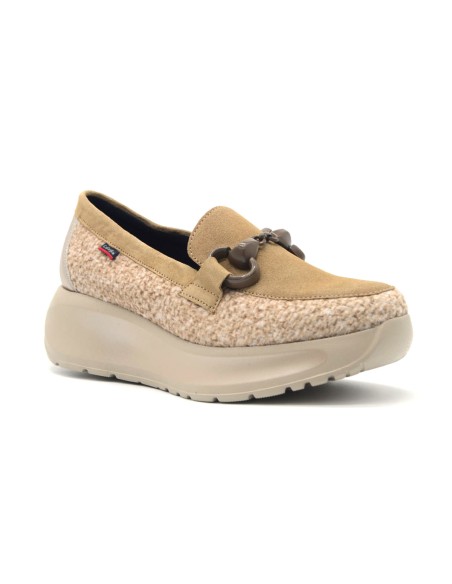 Callaghan modello Grace mocassino donna in camoscio e tessuto