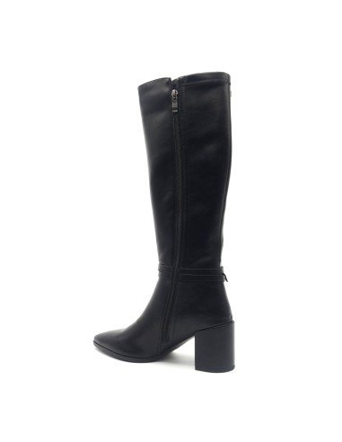 Keys women's stretch faux leather boot with double buckle