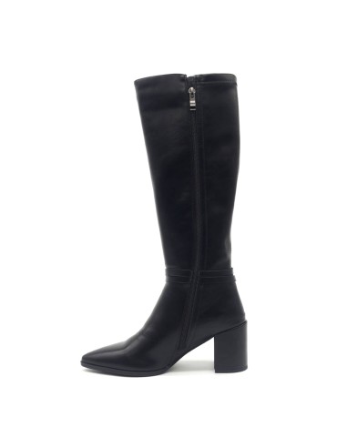 Keys women's stretch faux leather boot with double buckle