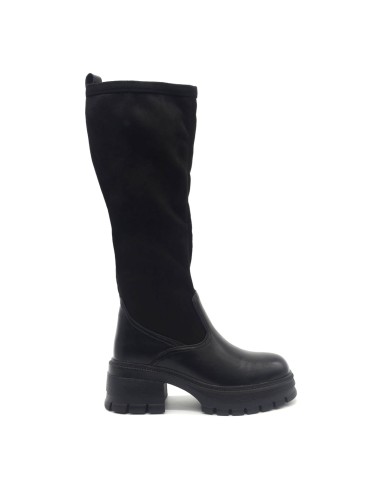 Keys women's eco-leather boot with fabric shaft
