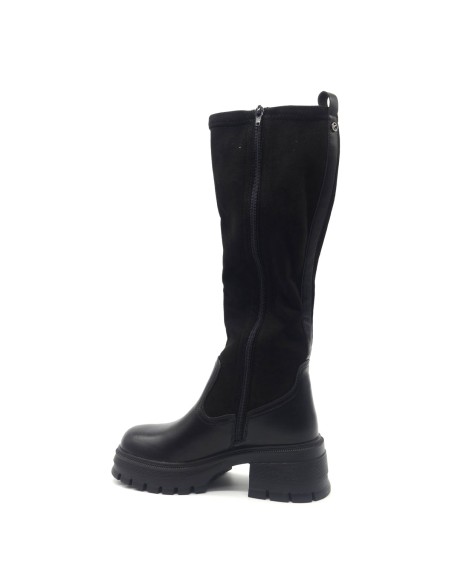 Keys women's eco-leather boot with fabric shaft