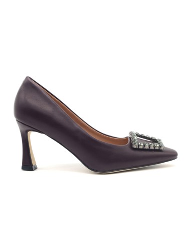 Kharisma décolleté donna in ecopelle con accessorio gioiello