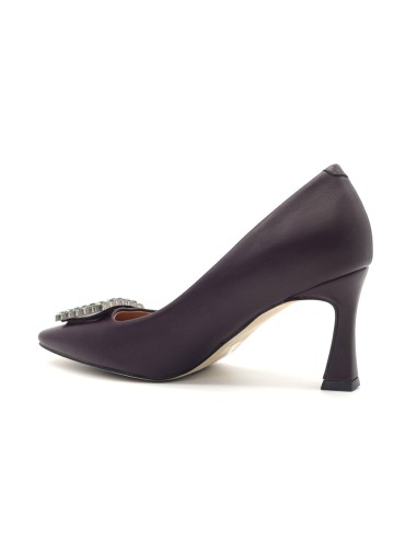 Kharisma women's faux leather pumps with jewel accessory