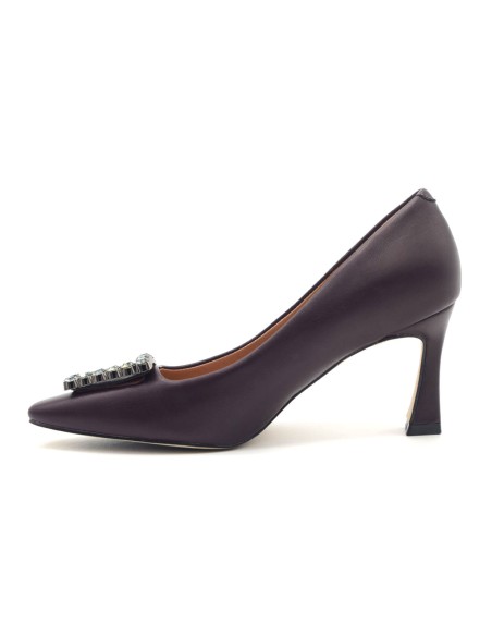 Kharisma décolleté donna in ecopelle con accessorio gioiello
