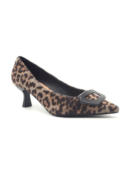 Kharisma Damen-Dekolleté aus Samt mit Animal-Print