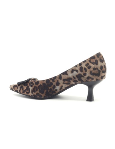 Kharisma Damen-Dekolleté aus Samt mit Animal-Print