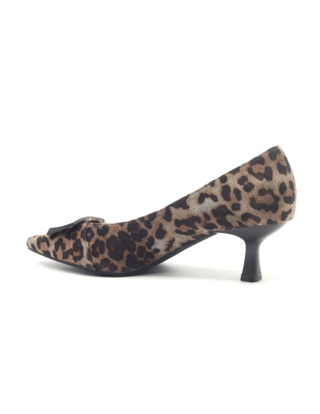 Kharisma Damen-Dekolleté aus Samt mit Animal-Print